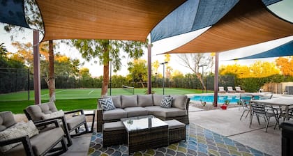 COURT DE TENNIS PRIVĂ, PISCINE EN SEL CHAUFFĂ LG, HOT TUB, RESORT BACKYARD @ SCOTTSDALE