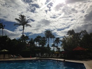 Outdoor pool, a heated pool