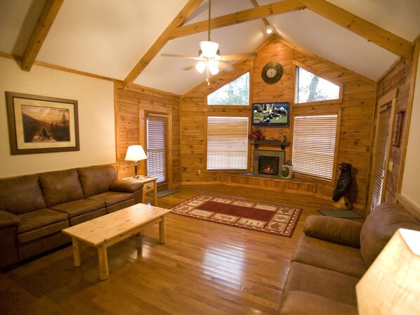 TV, fireplace, DVD player