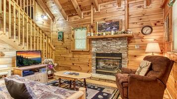 TV, fireplace, DVD player