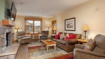 TV, fireplace, DVD player