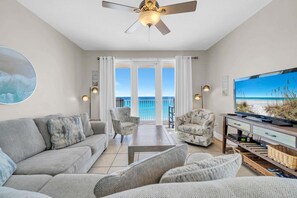 TV, DVD player, stereo