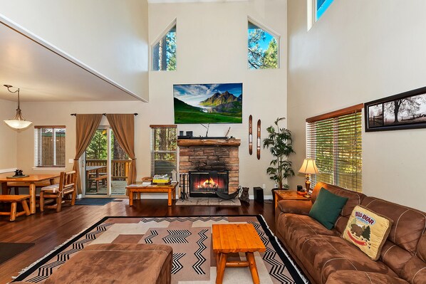 TV, fireplace, DVD player, table football