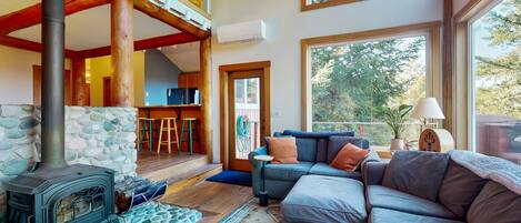 Een televisie, een dvd-speler en boeken