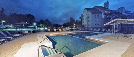 Indoor pool, a heated pool