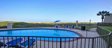 A heated pool