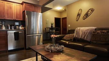 Televisión, chimenea, libros