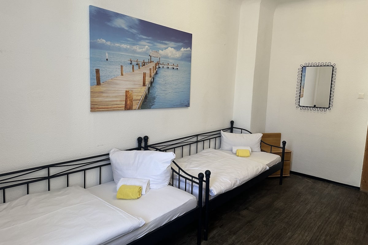 スタンダード ダブルルーム 共用バスルーム (Zweibett)
