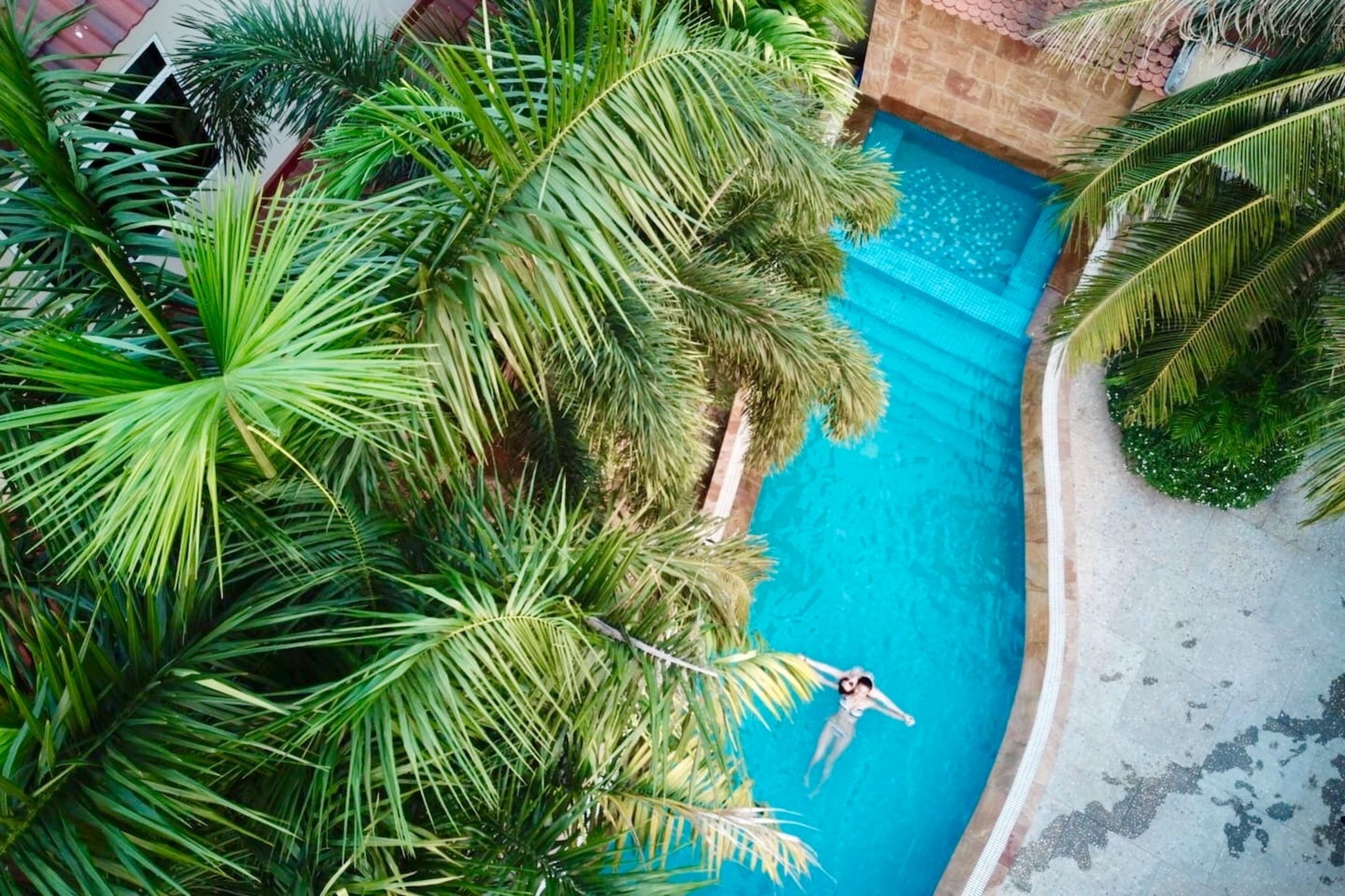 Outdoor pool, a rooftop pool