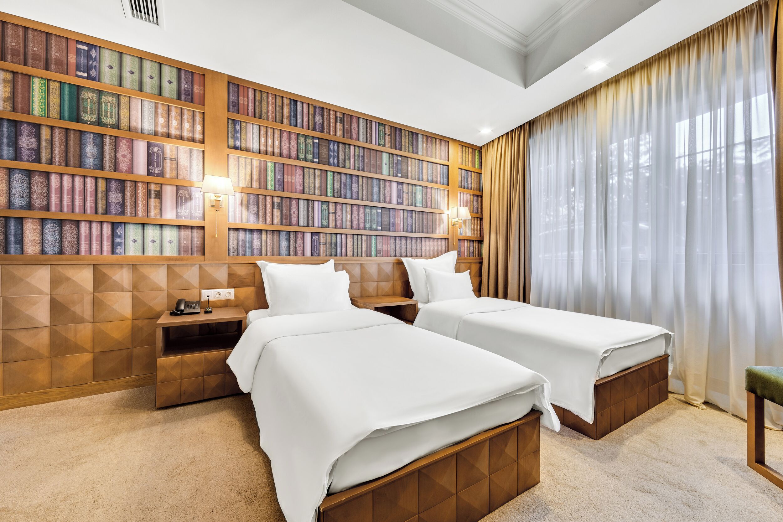 economy twin room (ground floor) | 1 bedroom, hypo-allergenic bedding, minibar, in-room safe