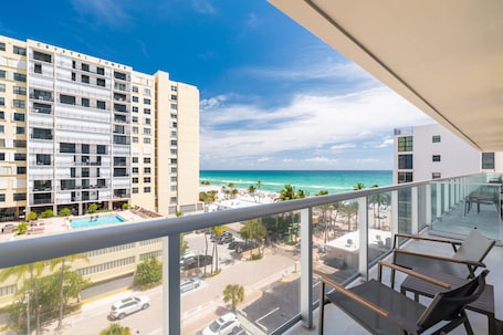 One Bedroom Suite King Water View with Balcony | Balcony view. Costa Hollywood Beach Resort