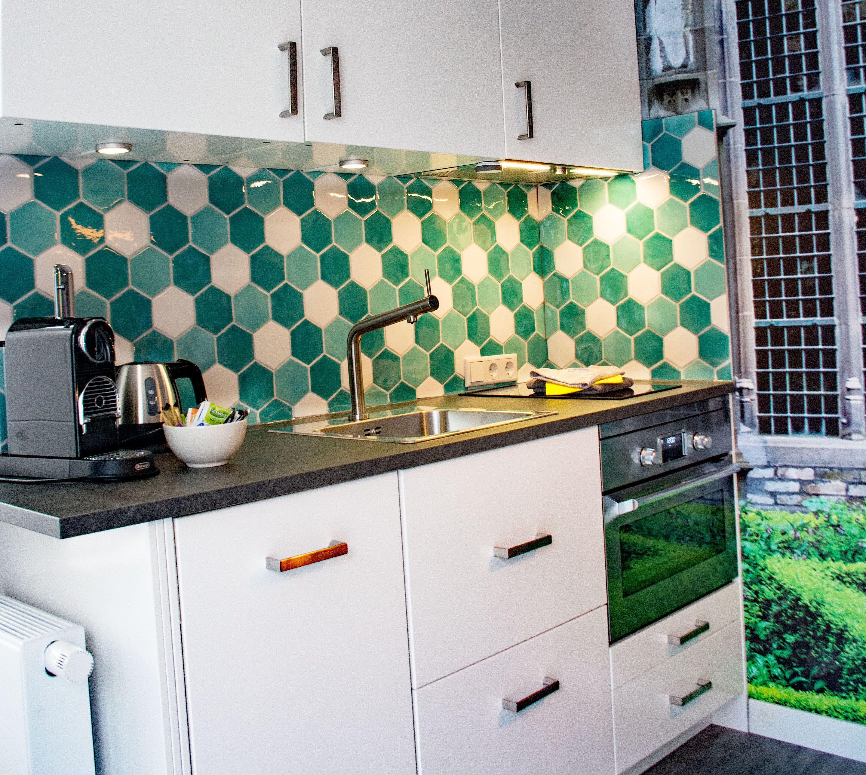 Suite estudio junior, no fumadores | Cocina privada | Frigorífico, microondas, horno y placa de cocina