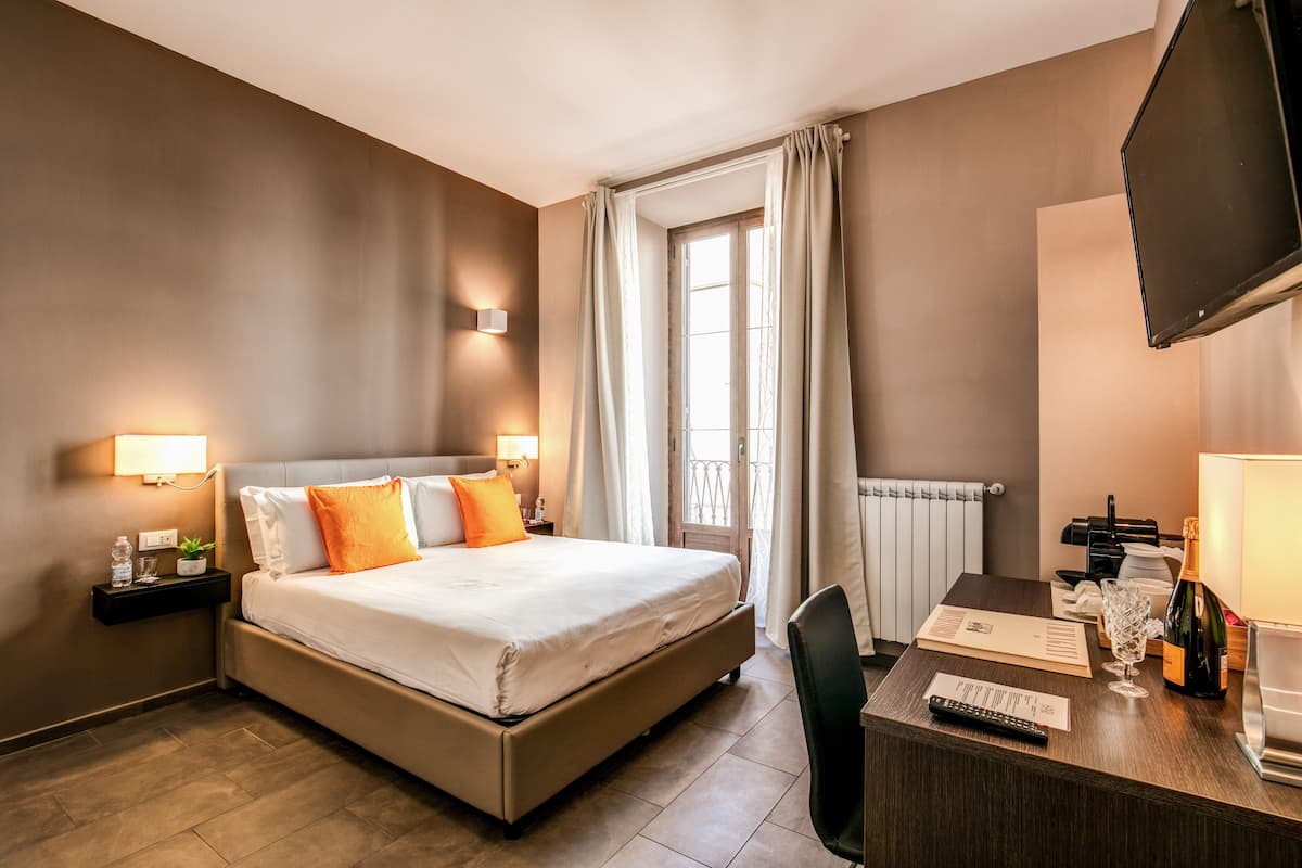 Premium bedding, down duvets, memory-foam beds, minibar