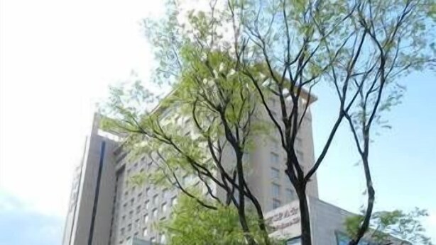 A modern building with a flat roof and a large tree in front. - Lide Hotel (Qujing)
