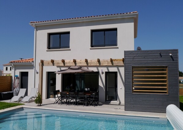 A heated pool