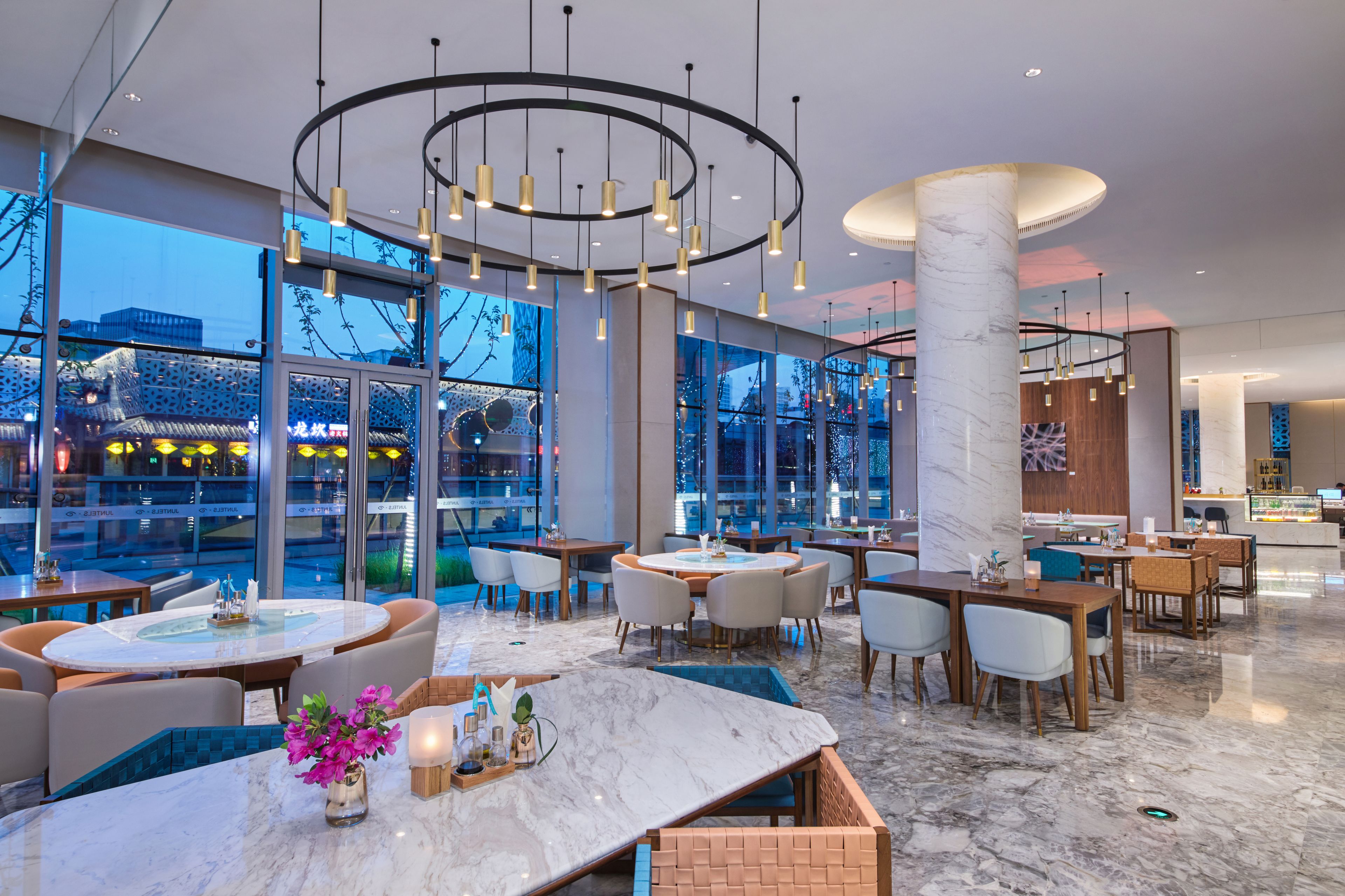 breakfast and dinner served, local and international cuisine