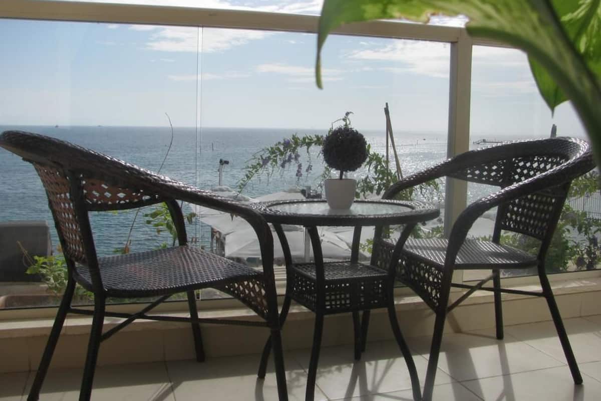 Deluxe Double Room, 1 Bedroom, Beach View | Minibar, desk, soundproofing, free WiFi