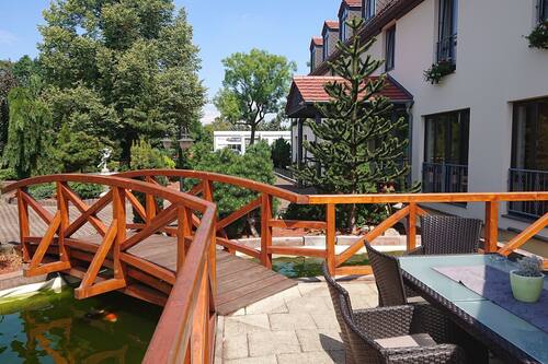 Outdoor banquet area