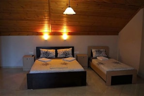 Iron/ironing board, free cots/infant beds, free WiFi