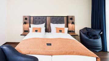 In-room safe, blackout drapes, soundproofing, cribs (free)