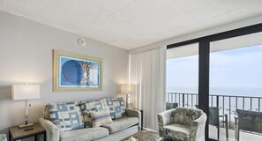 Flat-screen TV, DVD player