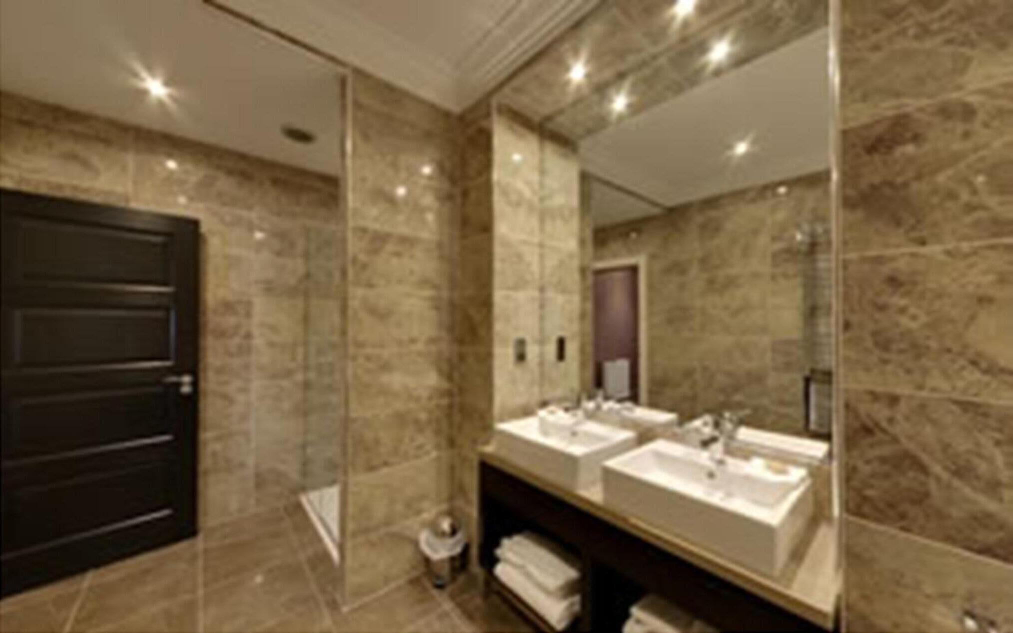 free toiletries, hair dryer, towels