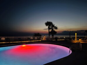 Outdoor pool, a heated pool