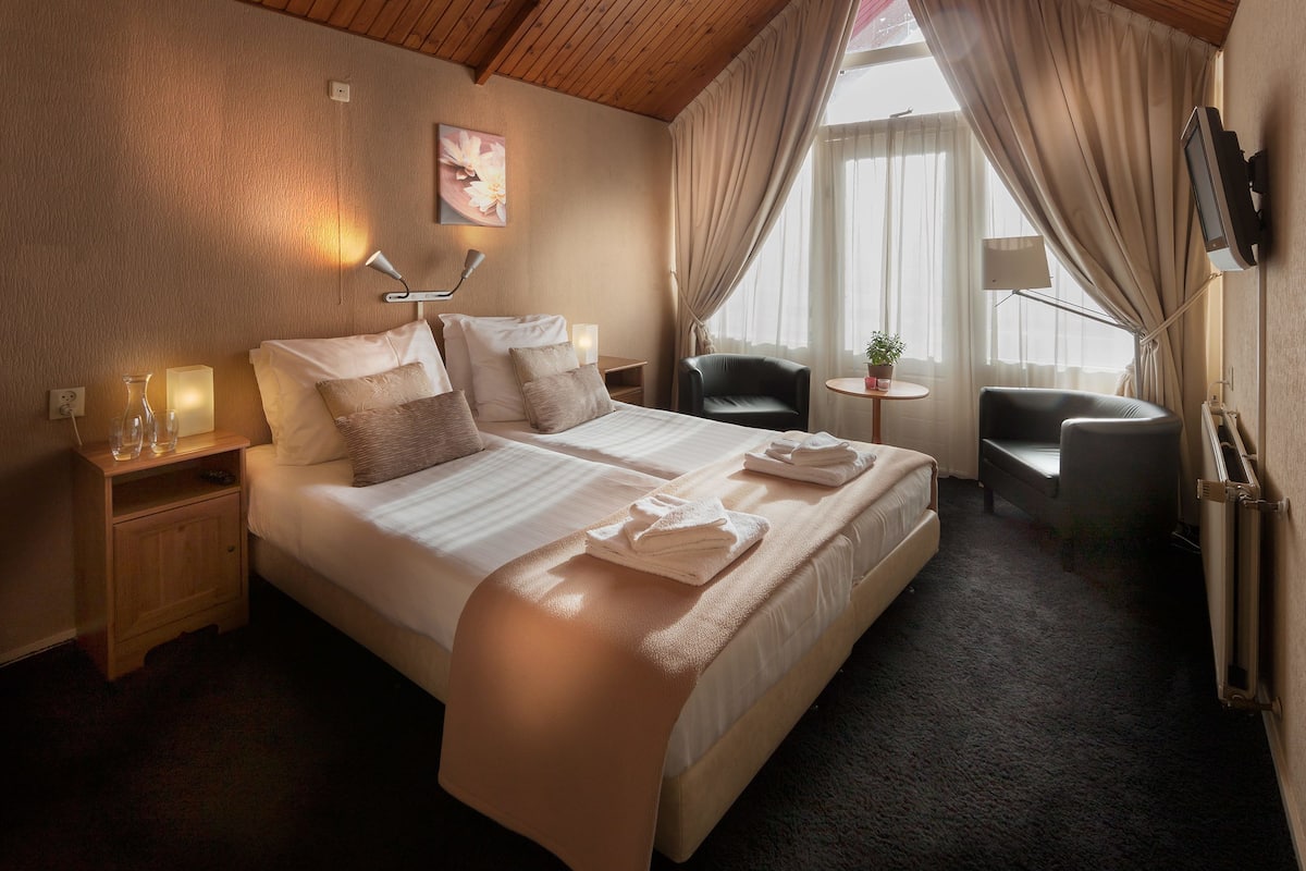 deluxe twin room | desk, iron/ironing board, cots/infant beds, rollaway beds