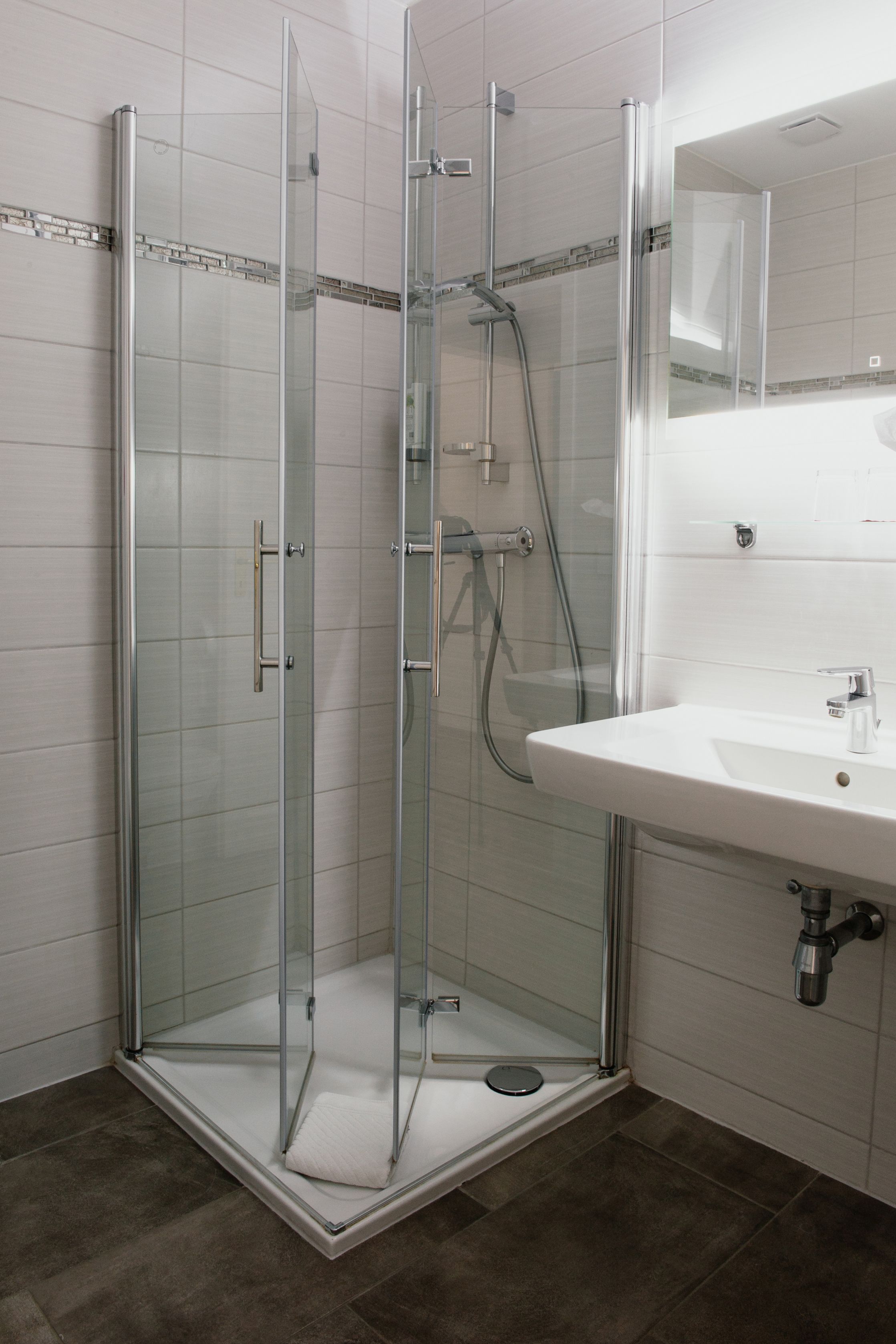 shower, free toiletries, hair dryer, bathrobes