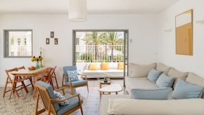 Apartment, 2 Bedrooms, Terrace | Living room | Smart TV, Netflix - Terrace & View on Dallal square by FeelHome (Tel Aviv)