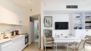 Apartment, 1 Bedroom, Terrace, Sea Facing | Dining room - Quiet Hideaway & Terrace near Beach by FeelHome (Tel Aviv)