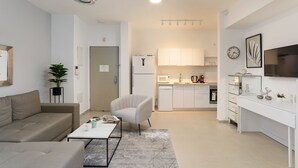 Apartment, 1 Bedroom, Terrace, Sea Facing | Living area - Quiet Hideaway & Terrace near Beach by FeelHome (Tel Aviv)
