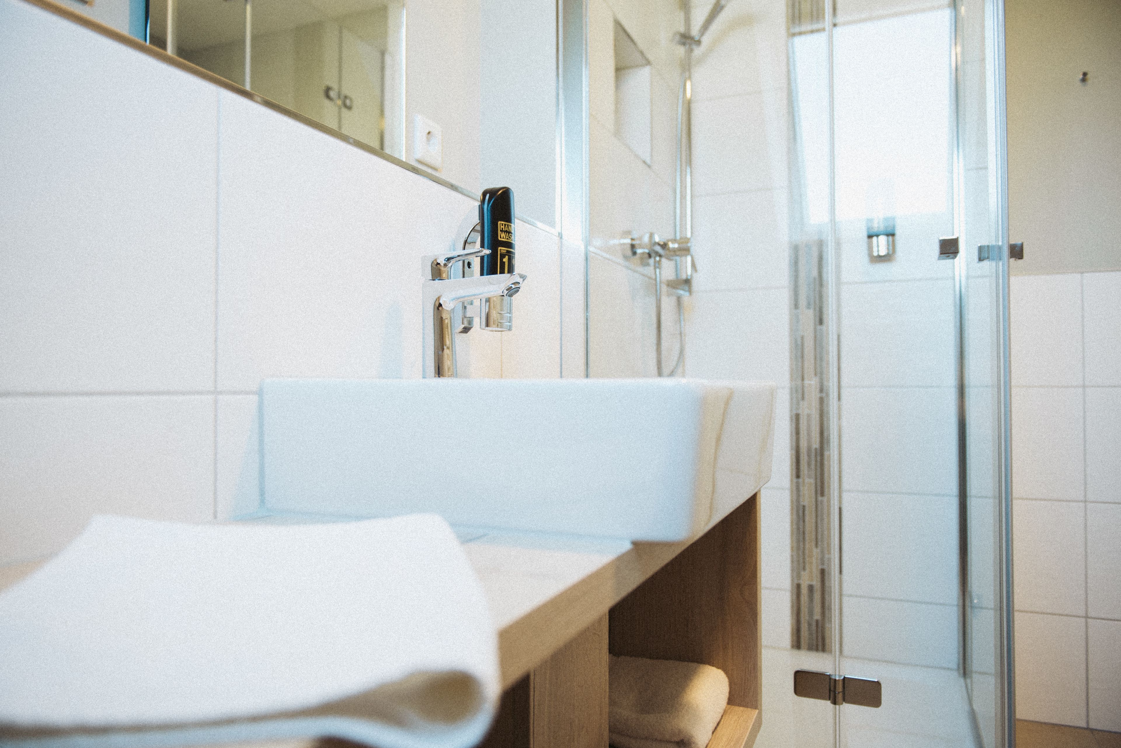 Shower, free toiletries, hair dryer, bathrobes
