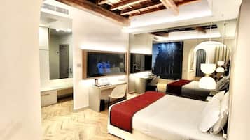 Suite Monolocale Junior, Edificio Separato | 1 dormitorio, ropa de cama de alta calidad, edredones de plumas