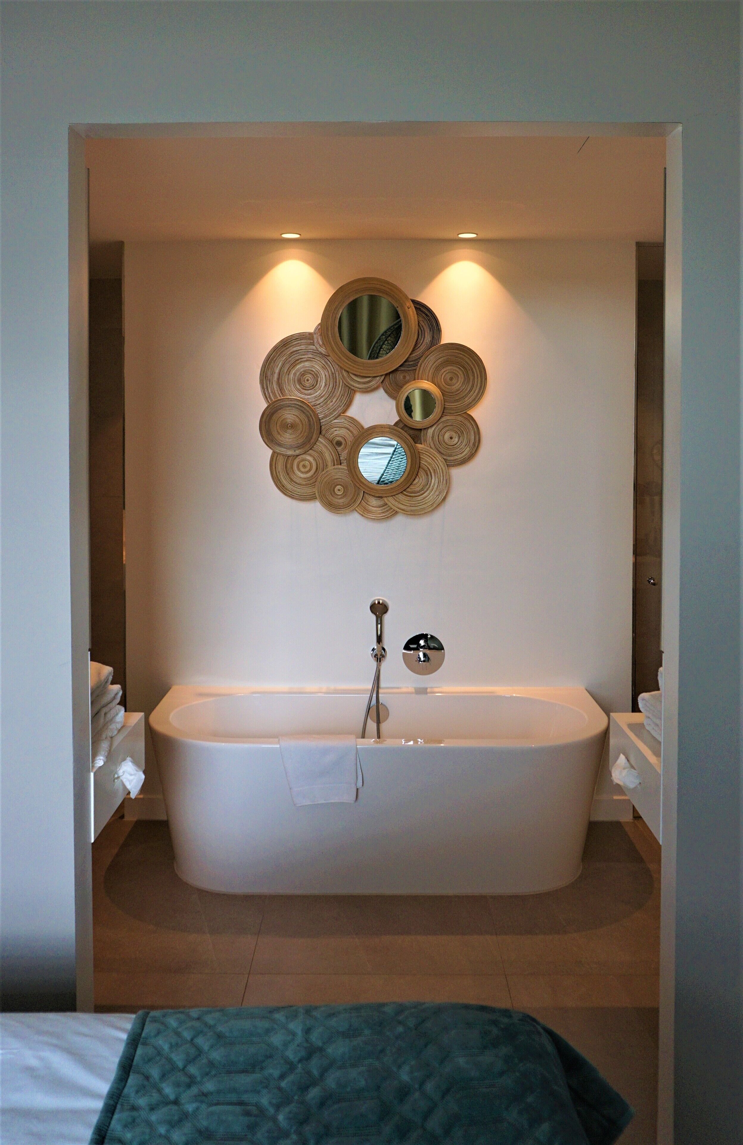 luxury penthouse | bathroom | separate bathtub and shower, rainfall showerhead, free toiletries