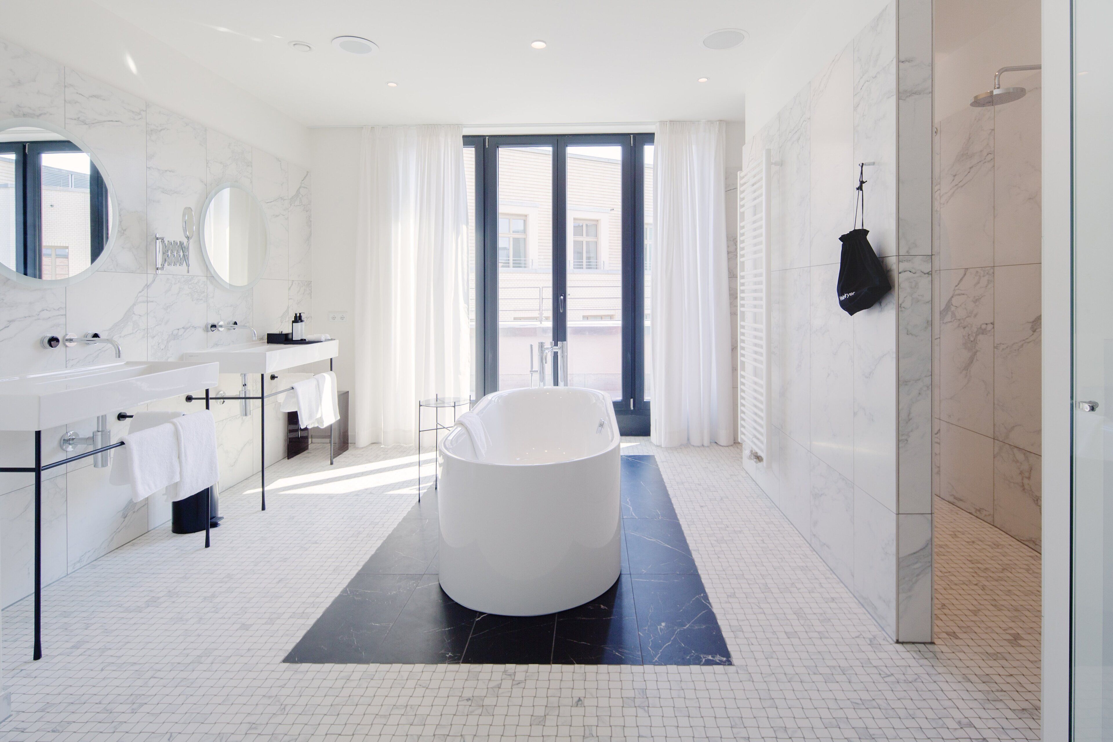 shower, free toiletries, hair dryer, bathrobes