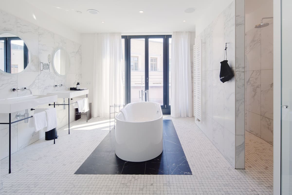 shower, free toiletries, hair dryer, bathrobes