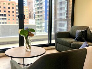 华丽公寓, 2 间卧室 | 起居区 | 平板电视