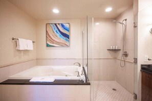 Bathtub, hair dryer, towels