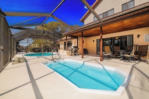 Outdoor pool, a heated pool