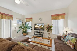 TV, DVD player, foosball