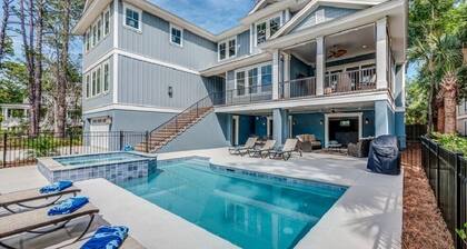 Gorgeous 5 ⭐️ custom home! 5 king suites! FREE Spa Heat, Easy 5min walk to beach