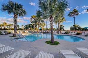 A heated pool