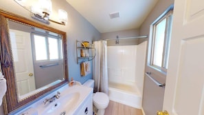 Hair dryer, towels