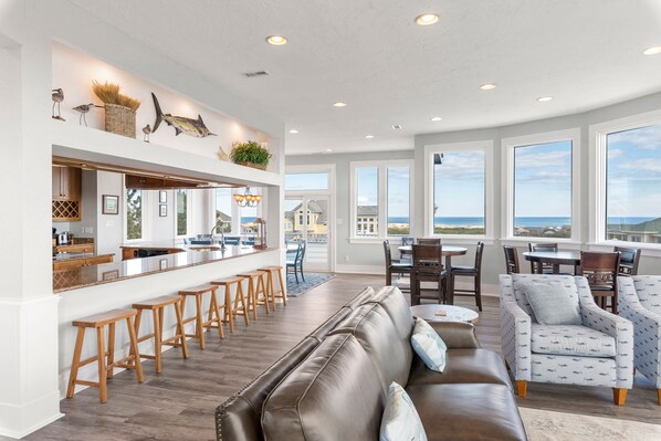 TV, fireplace, offices