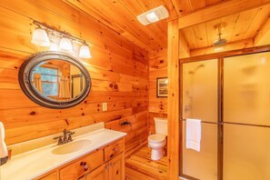 Shower, rainfall showerhead, hair dryer
