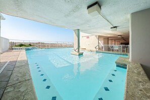 A heated pool