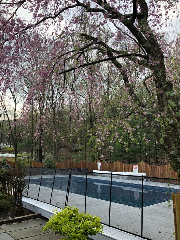 Piscine extérieure, piscine chauffée