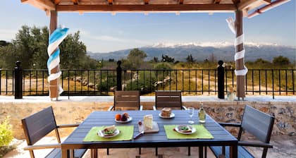 Eleonas stone villa with private pool, mountain views, serene location