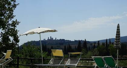 Montegonfoli MANDORLO, SAN GIMIGNANO, apt. with pool, terrace and amazing views